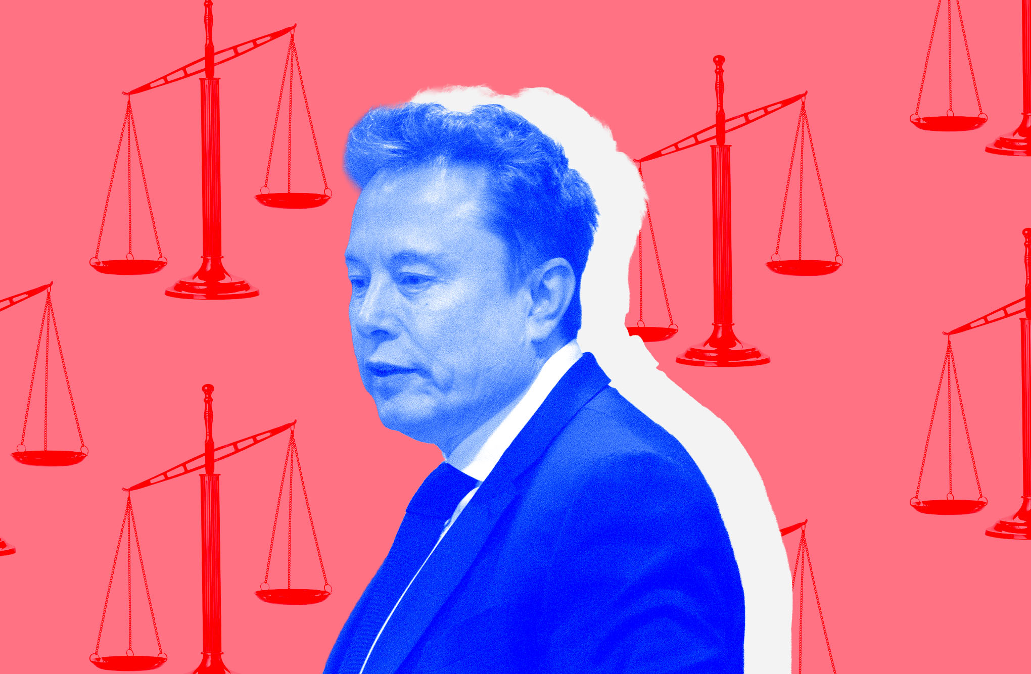 Elon Musk testifying in a courtroom.