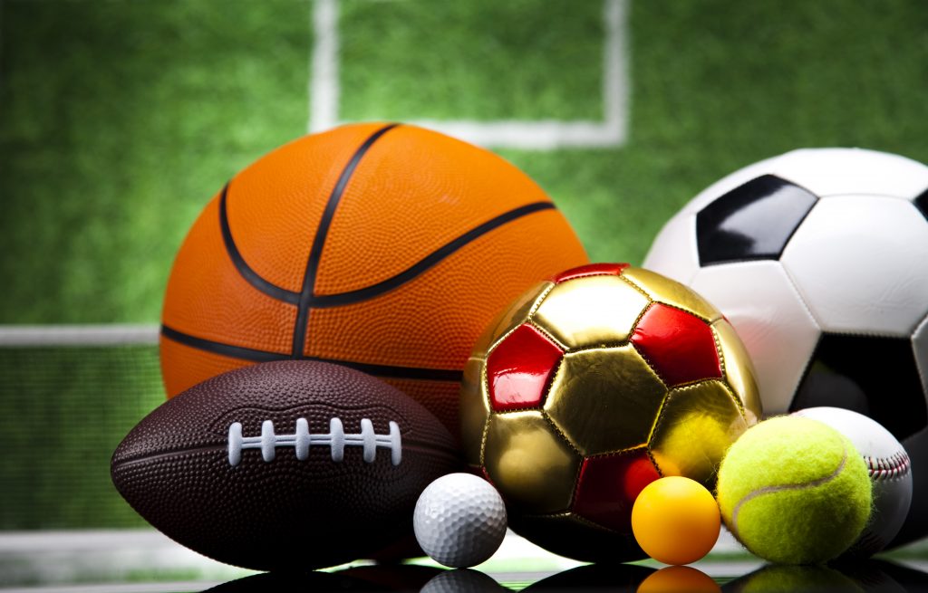 A stylized graphic representing sports equipment intertwined with legal scales, symbolizing the balance between innovation and intellectual property rights in the sports industry.