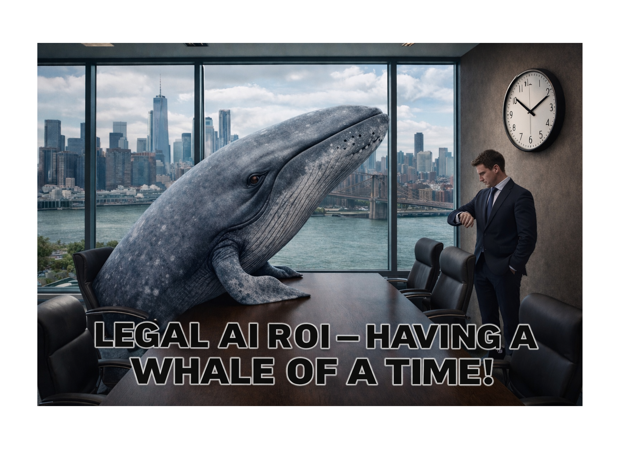 Bar chart of Legora survey stats on AI-driven new business wins and client expansions in law firms