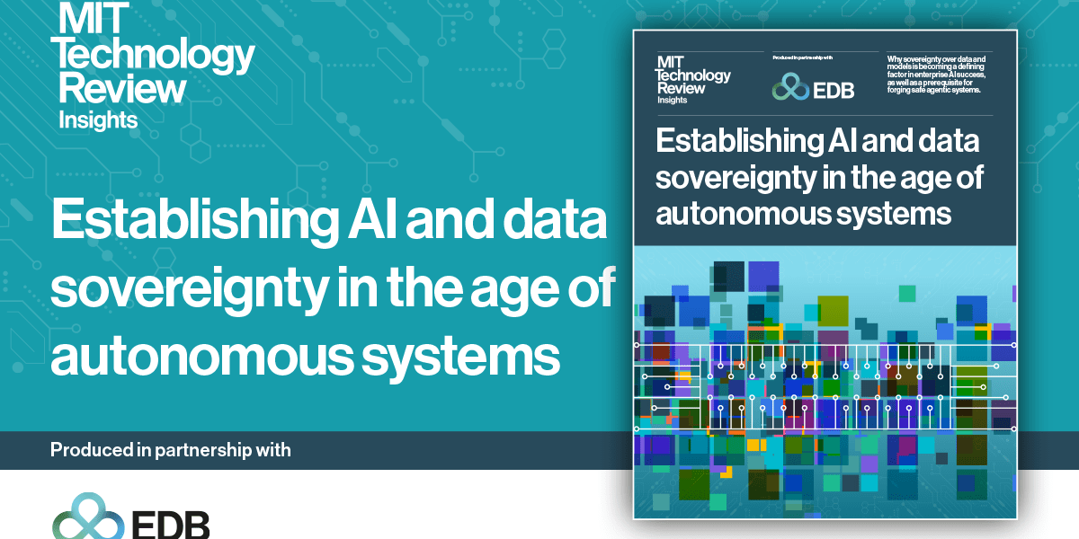 A person looking at a complex network of data nodes and AI models, symbolizing data sovereignty.