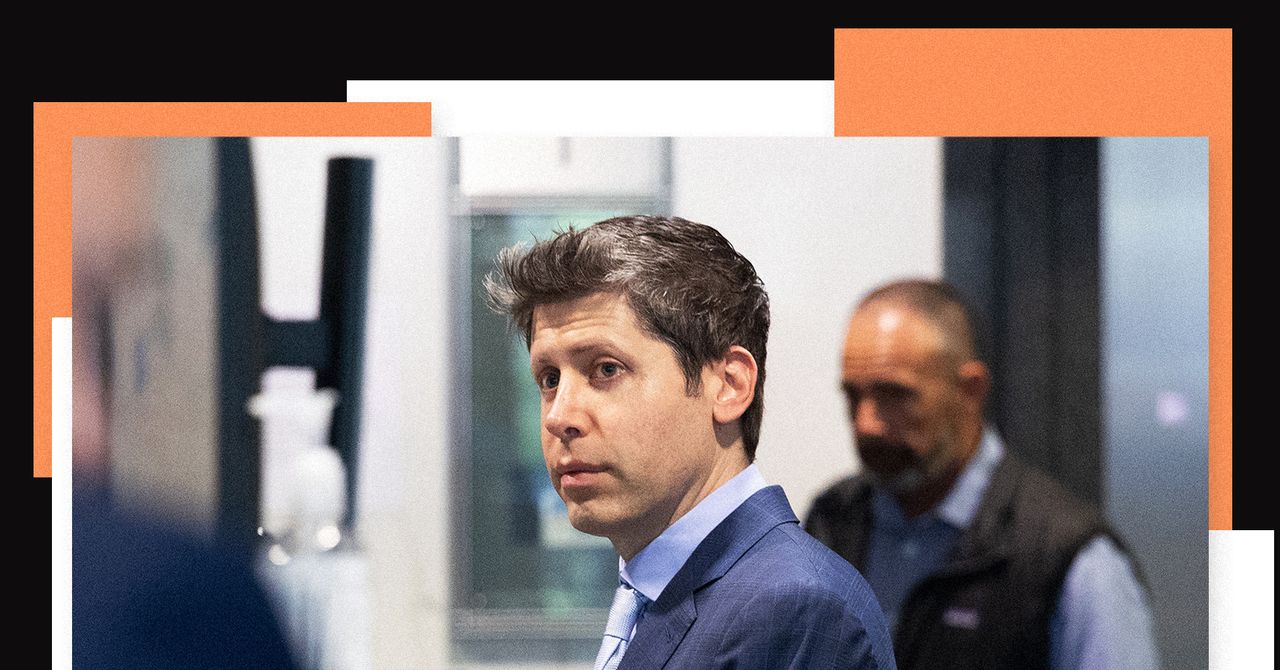 Sam Altman testifying on the witness stand in a courtroom, looking serious, with Elon Musk's lawyers questioning him.