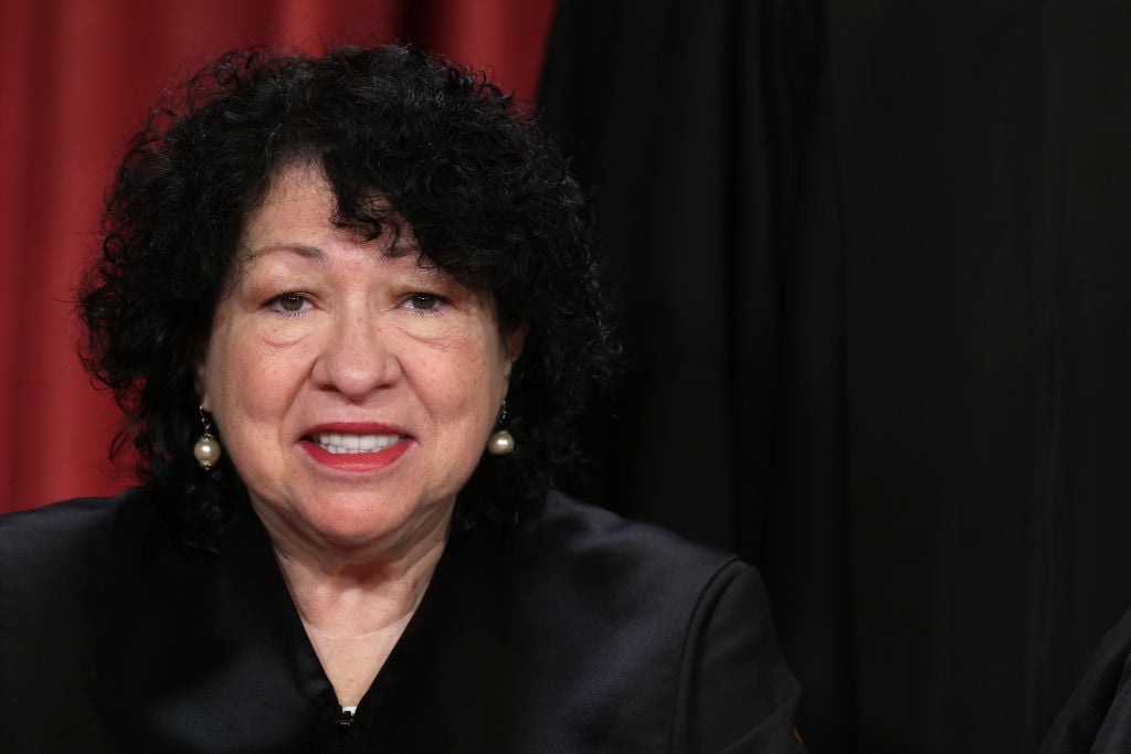 Justice Sonia Sotomayor addressing law students on Supreme Court divisions