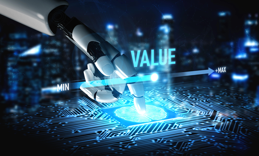 AI ROI framework diagram: Quantity, Quality, Quantum buckets for patent work