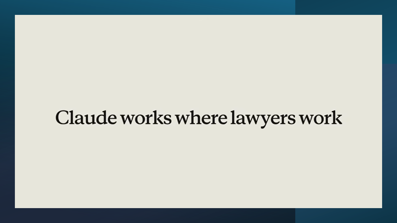 Screenshot of Claude AI interface with legal plugins displayed