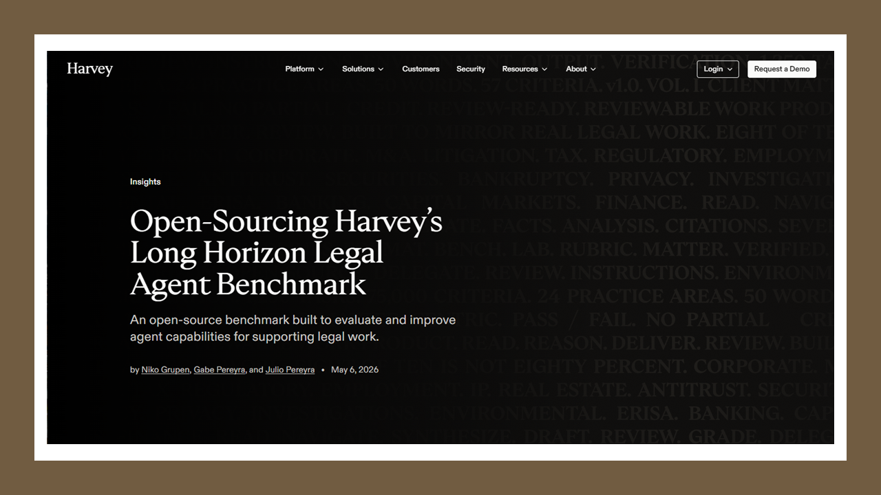 Screenshot of the Harvey LAB GitHub repository showing code and task examples.